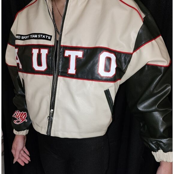 NWT PrettyLittleThing Auto Racing Bomber - Picture 11 of 15